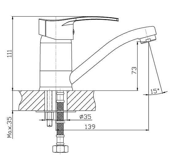 Змішувач для умивальника Haiba Onix 004    ( HB0768 ) 26569 Харків