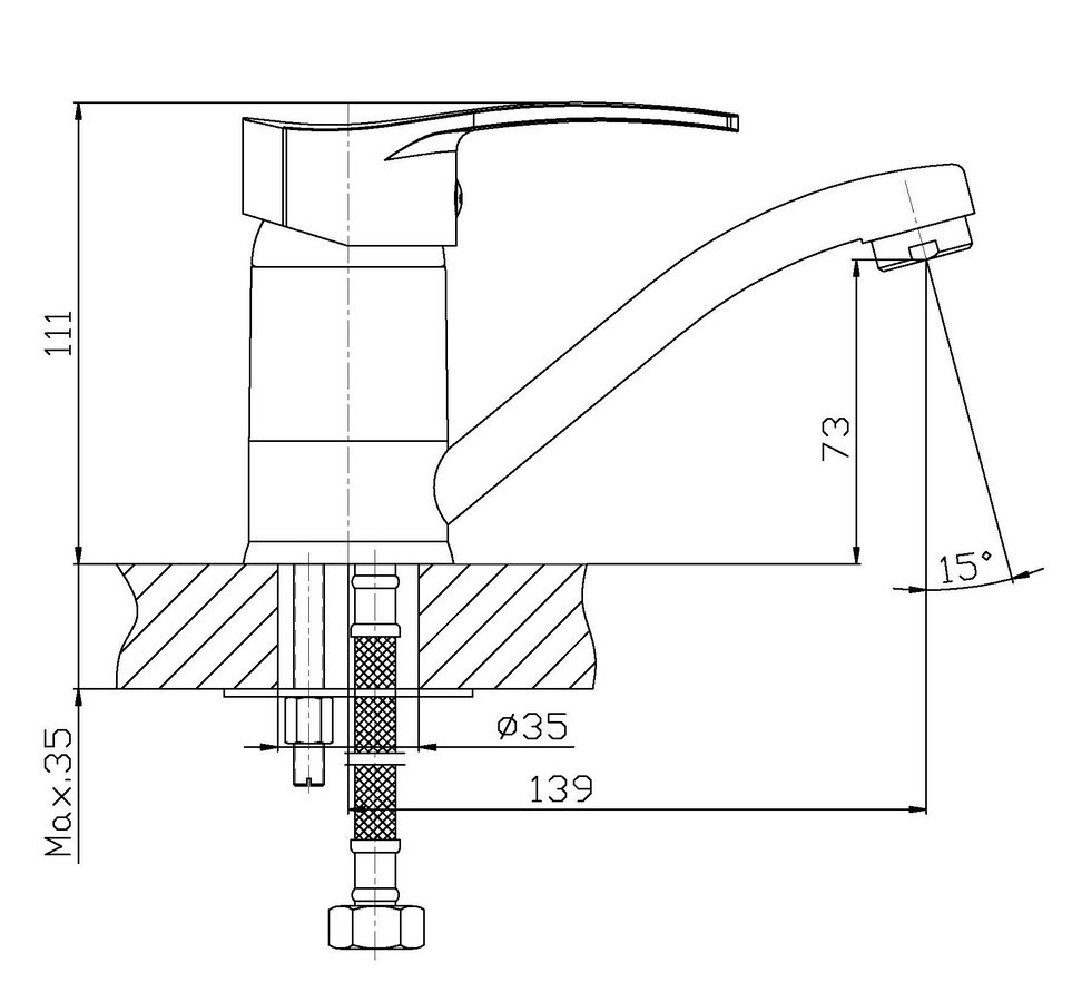 Змішувач для умивальника Haiba Onix 004    ( HB0768 ) 26569 Харків - фото 5
