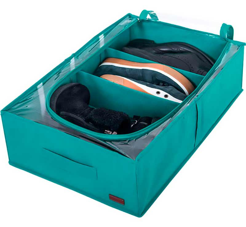 Органайзер для зберігання речей і взуття на 4 відділення KHV-3-lazur (Лазур) Суми - фото 1