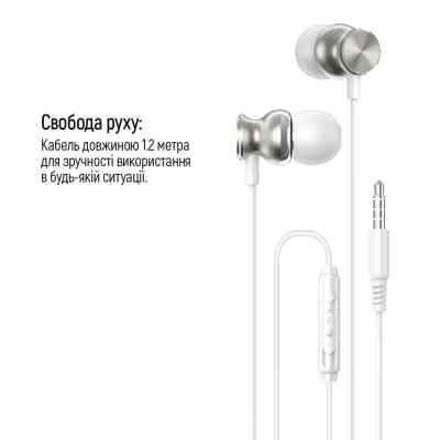 Навушники ColorWay 3.5 mm Wired Earphone UrbanBeat White (CW-WD03WT) Вінниця