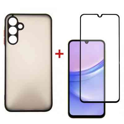 Чехол для мобильного телефона Dengos Kit for OPPO A18 case + glass (Black) (DG-KM-06) Винница