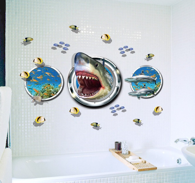 Интерьерная наклейка 3д Акула Киев - изображение 6