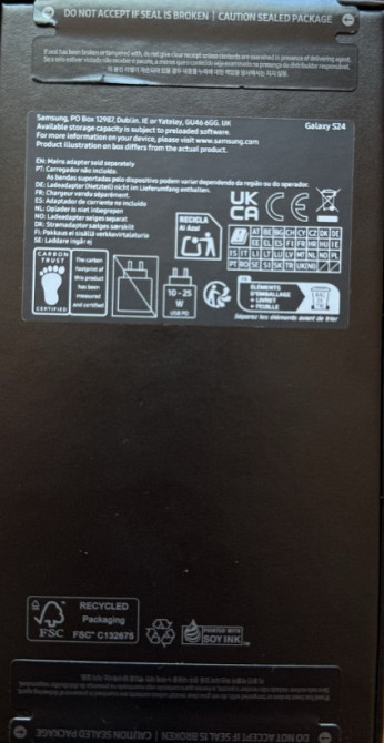 SAMSUNG Galaxy S24 SM-S921B 8/256Gb Onyx Black. Харків - фото 1