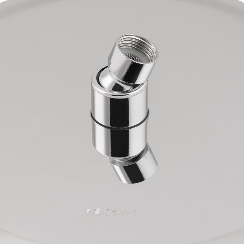 Лейка для верхнего душа Lidz Niagara 125 245 мм округлая из нержавейки Chrome Харьков - изображение 4