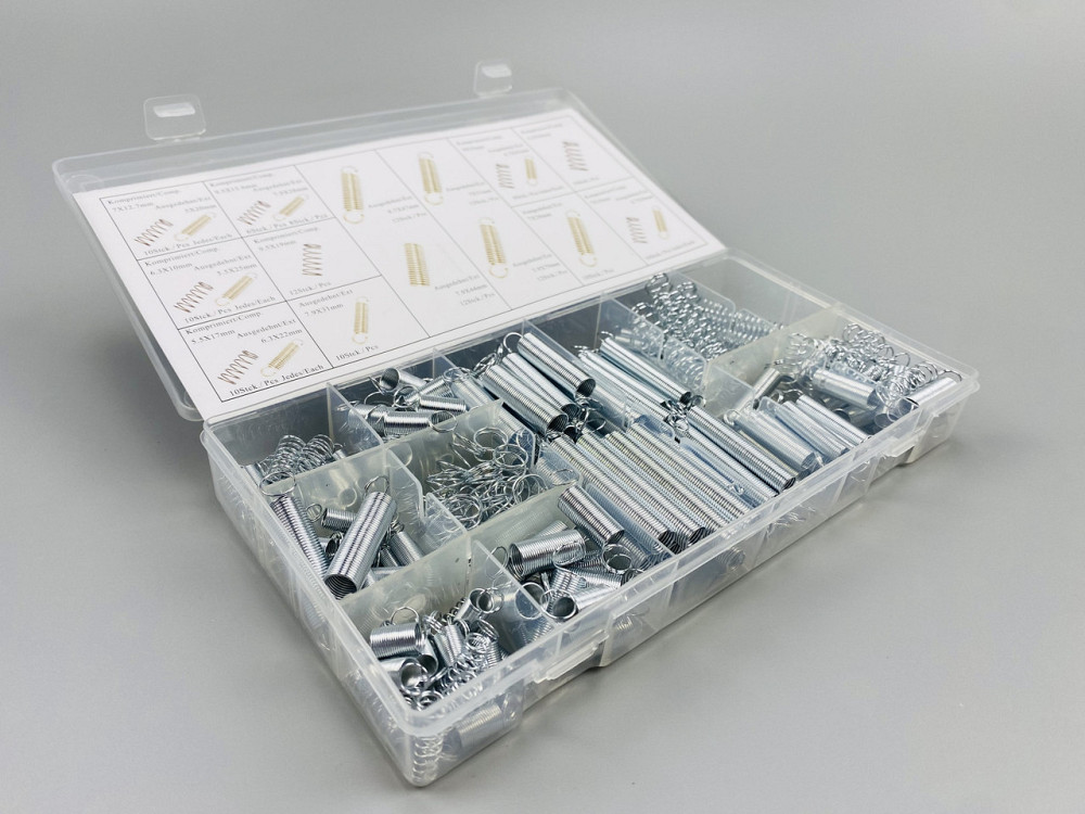 Пружинний комплект оцинковані подовжувачі та компресійна промислова пружина 16 видів 200 шт у коробці Мукачево - фото 3