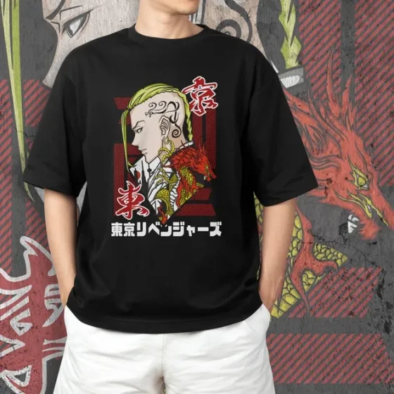 Футболка для подростка мальчика с принтом Токийские Мстители Рюгуджи Кен (Дракен) 3 Размер 160 Anime10612 Днепр