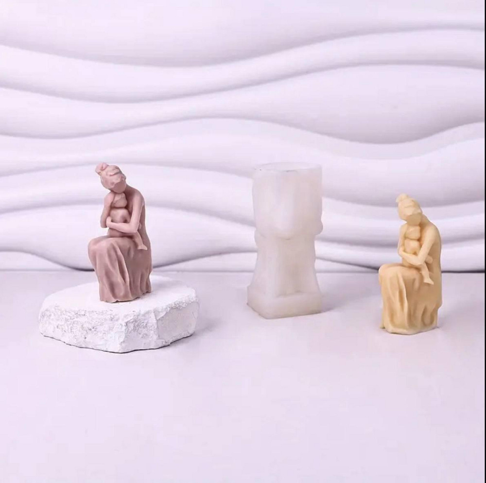 Силіконова форма «Мама з дитиною» для свічок та декору Київ - фото 1