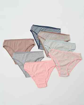 Набір жіночих трусиків-тижневик у рубчик упаковка 7 шт Nicoletta 713161 Київ