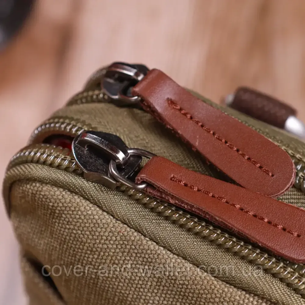 Компактная мужская сумка-чехол на пояс с карабином из плотной ткани Puos Киев - изображение 8