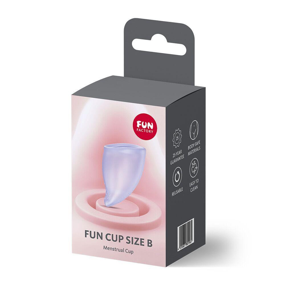 Менструальна чаша Fun Factory FUN CUP SIZE B Purple, багаторазова, діаметр 4,3 см, об’єм 30 мл Sex Aura Київ - фото 5