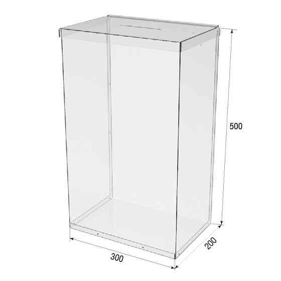 Ящик EKOSTAR без замка для пожертвований и сбора денег 300x200x500. Объем 30 литров Киев