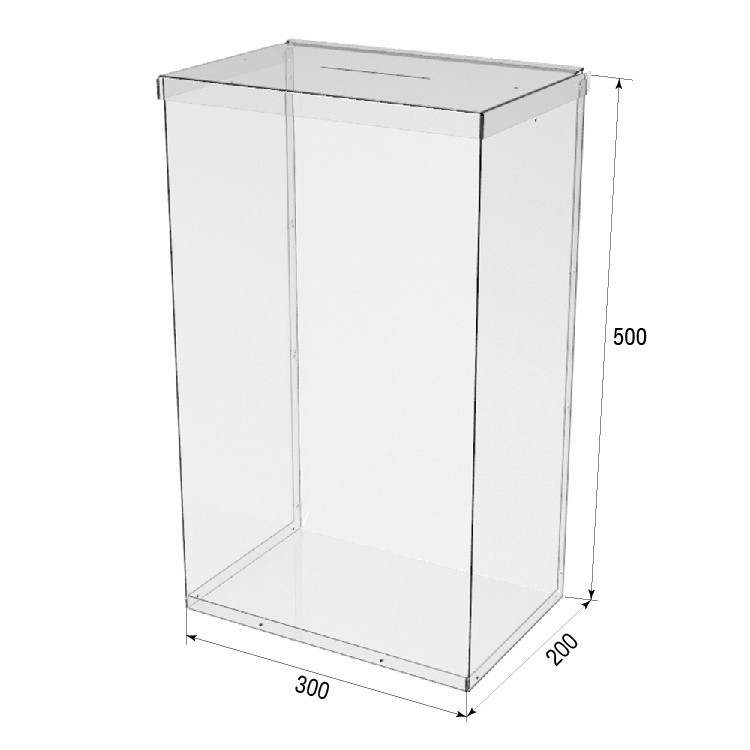 Ящик EKOSTAR без замка для пожертвований и сбора денег 300x200x500. Объем 30 литров Киев - изображение 5