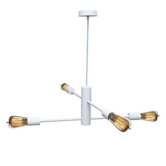 Люстра подвесная MSK Electric Asket на четыре плафона Е27 NL 6120-4 WH белая Одесса