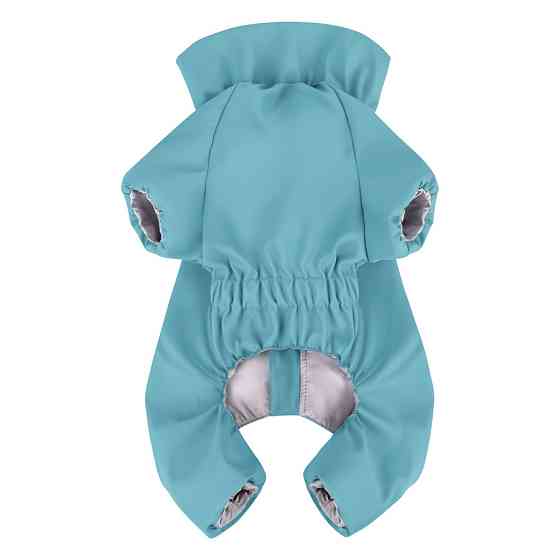 Дощовик для собак WAUDOG Clothes, водонепроникний, S32, В 47-50 см, С 35-38 см, блакитний Київ
