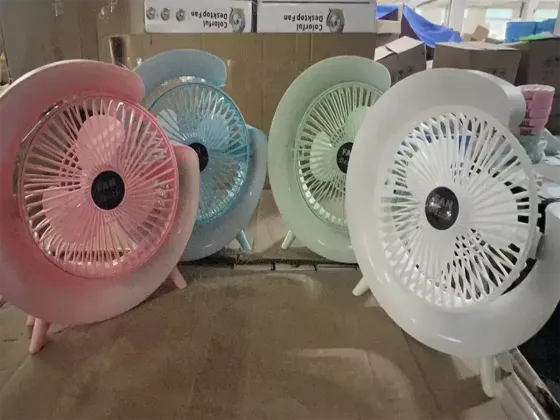 Портативний вентилятор FAN-019 G-лампа настільний 3 швидкості LED RGB акумулятор USB Type-C Одеса