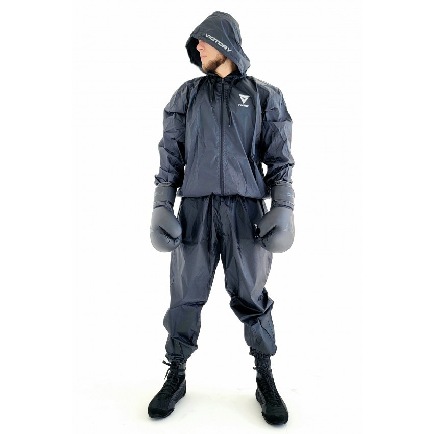 Костюм для схуднення з капюшоном V`Noks Scath Grey чоловічий спортивний сауна для схуднення L/XL Київ - фото 2