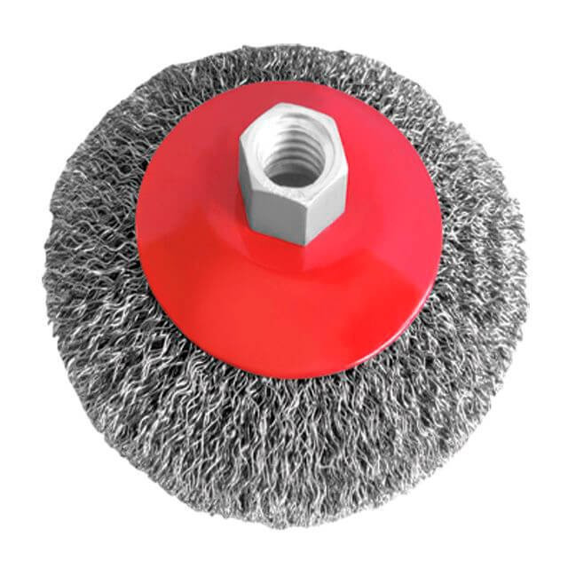 Щітка конусна 115 мм, для КШМ, М14 (кручений дріт) Мукачево - фото 1