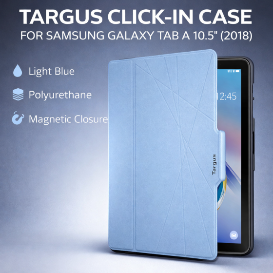 Чохол Targus Click-In для Samsung Galaxy Tab A 10.5" (2018), легкий блакитний, поліуретан, з магнітною застібкою Київ