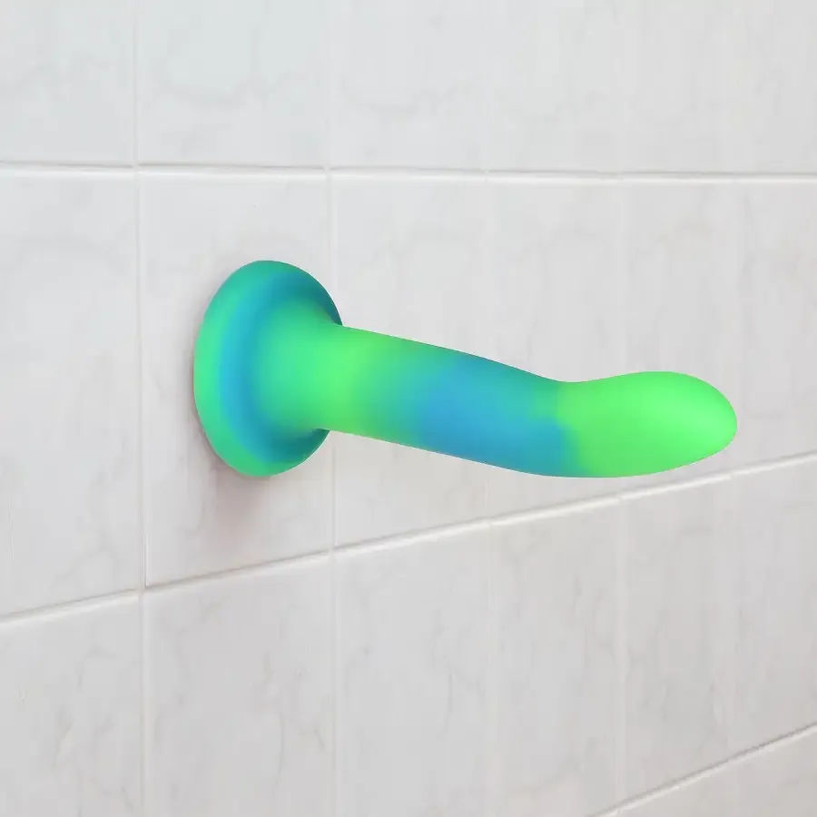 Фалоімітатор, що світиться в темряві, ADDICTION Rave 8″, Glow in the Dark Dildo Blue Green, 20,3 см Львів - фото 6