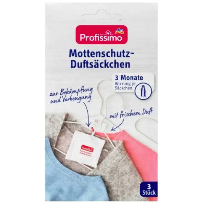 Ароматизированные пакеты защиты от моли Profissimo Mottenschutz-Duftsäckchen, 3 шт Львов - изображение 1