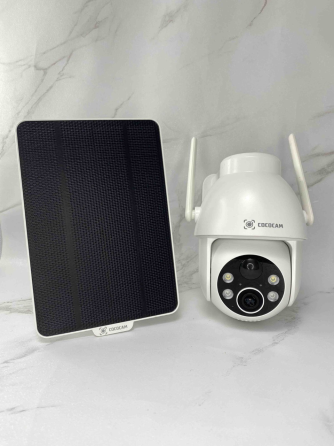 Б/У Камера видеонаблюдения COCOCAM ZY-C2 2K Wi-Fi PTZ с солнечной панелью, AI, ночное видение, IP66 Киев