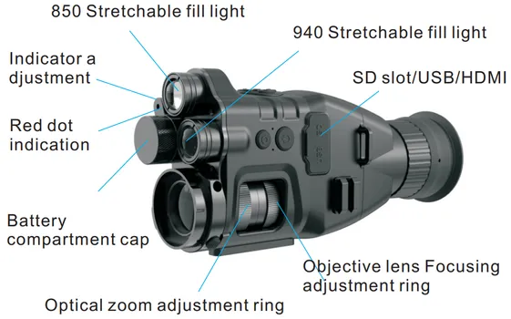 Монокуляр нічного бачення Henbaker CY789 до 400 м + Wi-Fi Вінниця - фото 6