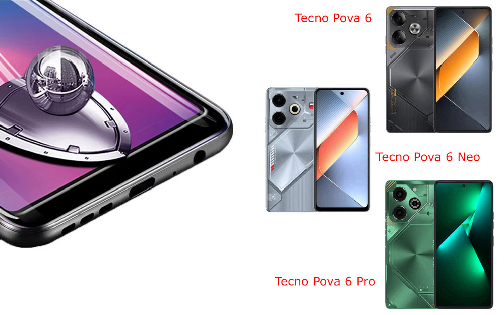 Защитное стекло DefenzoGlass для Tecno Pova 6, Pova 6 Neo, Pova 6 Pro – двойная прочность Киев - изображение 2