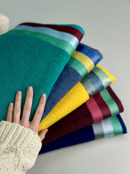 Махровое полотенце Ideal Textile 70*140 см с яркими полосками (56860802) Черновцы - изображение 3