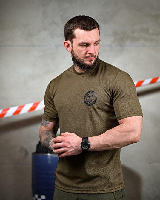 Тактическая потоотводящая футболка  Розвідка oliva ПП7628 Одеса - фото 3