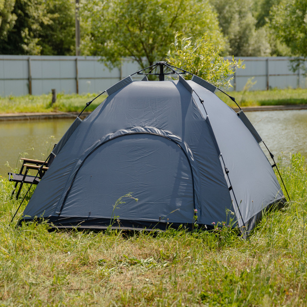 Lugi Намет кемпінговий 2 на 2 метри автоматичний для риболовлі походу туристичний LU-019G Сірий Киев - изображение 4