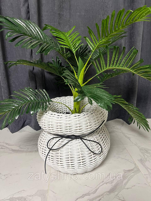 Корзина из ротанга плетеная белая Киев - изображение 6