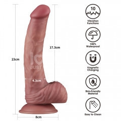 Реалістичний вібратор - Vibrating Dual Density Power Cock 9'' Sex Aura Київ - фото 2
