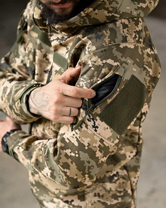 Демисезонный тактический костюм на флисе OMEGA  пиксель НП4882 Одесса - изображение 16