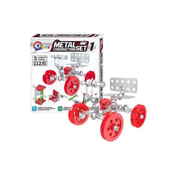 Дитячий "Конструктор металевий" ТехноК 6399TXK, 112 деталей Вінниця