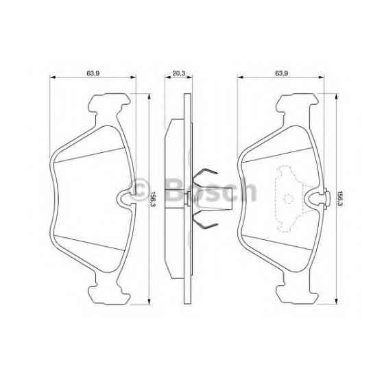 Гальмівні колодки Bosch дискові передні BMW 5 520i,523i,535i-03 0986424485 Харків