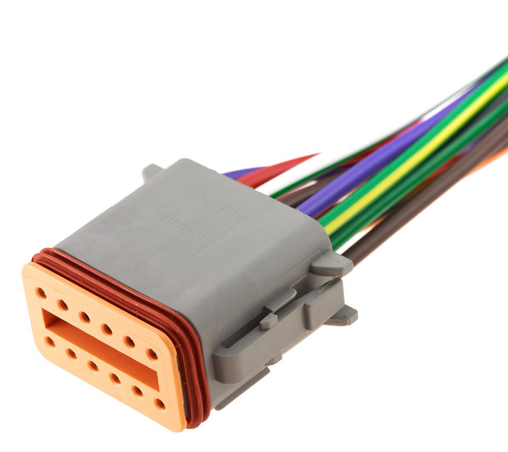 Роз'єм конектор с проводом, 12-кон., Спецтехника, DT06-12S, DT06-12SA, DEUTSCH Америка, CAT, JCB, MAN 48308 Київ - фото 1