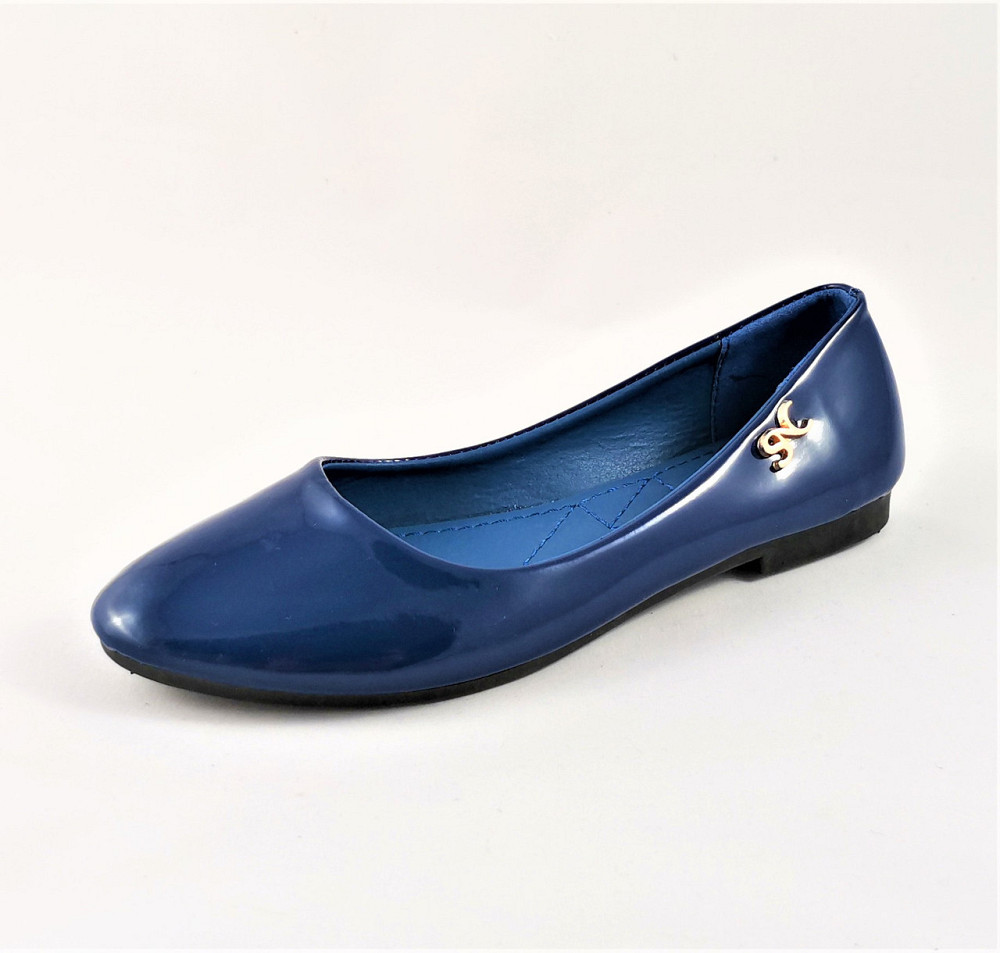.Жіночі Балетки Літні Сині Лакові Мокасини Туфлі (розміри: 36,38,39) Дніпро - фото 5