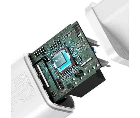 Мережевий зарядний пристрій Baseus Super Si Quick Charger 1C 20W EU, колір білий CCSUP-B02 Одеса
