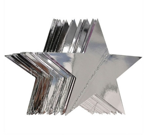 Гірлянда з зірочками на нитці 4 м на 7 см сріблястий Київ - фото 10