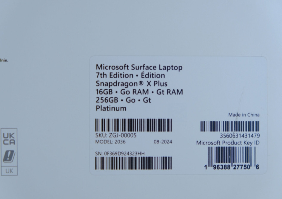 Ноутбук Microsoft Surface Laptop 7/Edition/Snapdragon*X Plus 16/256Gb. Київ - фото 8