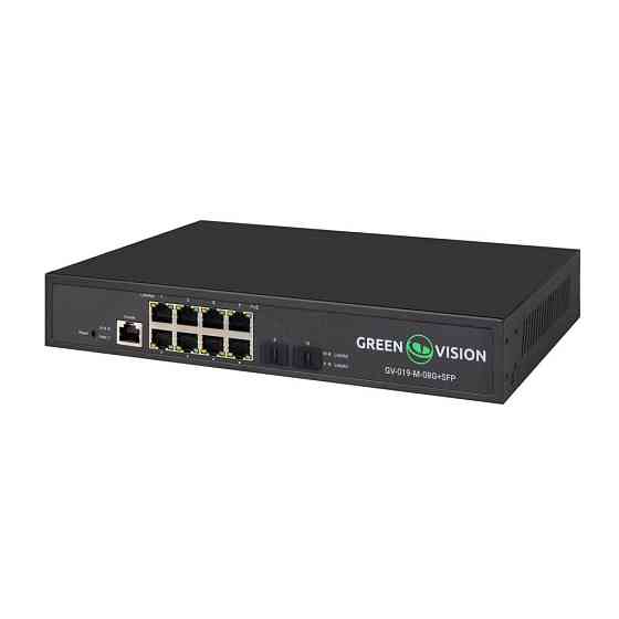 Комутатор мережевий POE GV-019-M-08G+SFP Київ