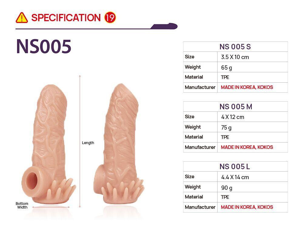 Насадка на член Kokos Nude Sleeve NS 005 S Sex Aura Киев - изображение 4