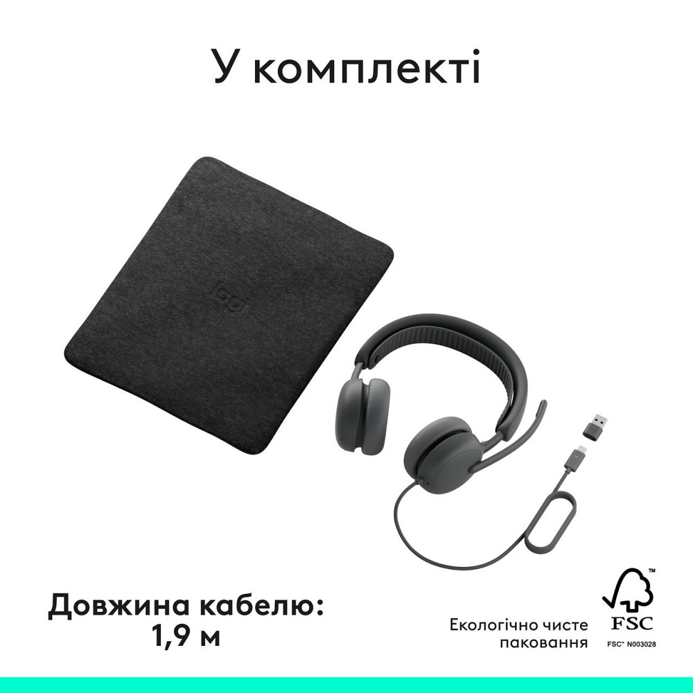 Гарнітура Logitech Zone Wired 2 USB Graphite (981-001619) ( 11611 ) Харьков - изображение 7