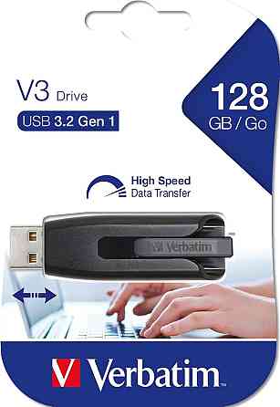 Флешка USB 3.0 Memory Store N Go V3 128 ГБ черная компактная слайд-блокировка высокая скорость Киев