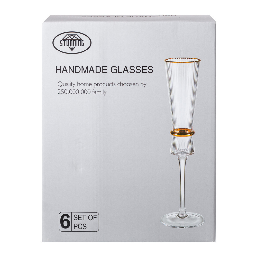 Бокалы для шампанского, 200 мл, набор из 6 штук HP-16-8 Киев - изображение 4