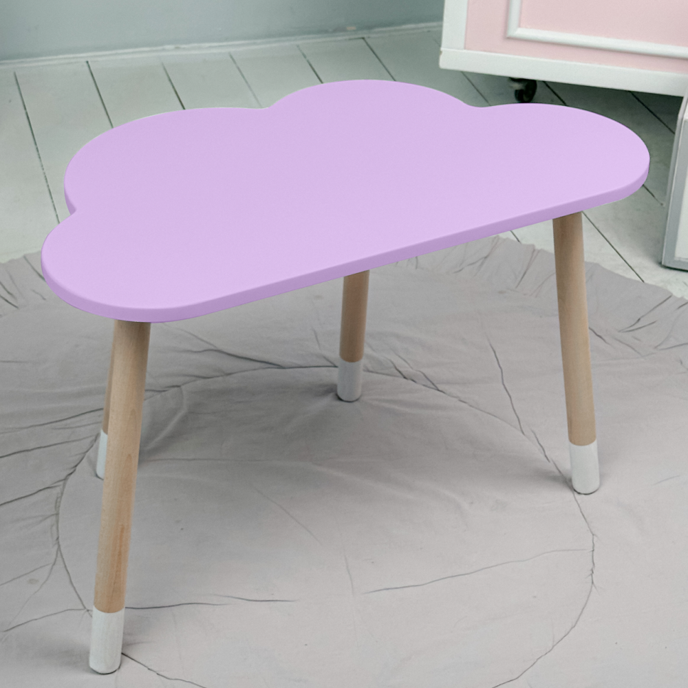 Дитячий столик хмарка 46х70х40, трюмо для дівчаток до 7 років, фіолетовий Київ - фото 1