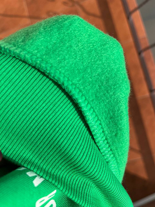 Світшот жіночий OLIVIA 2479 широкий оверсайз утеплений вишивка малюнок one size, зелений, one size Київ - фото 3