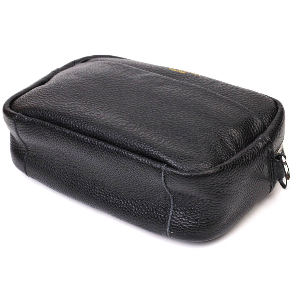 Отменная женская сумка на плечо из натуральной кожи 22123 Vintage Черная Киев - изображение 5