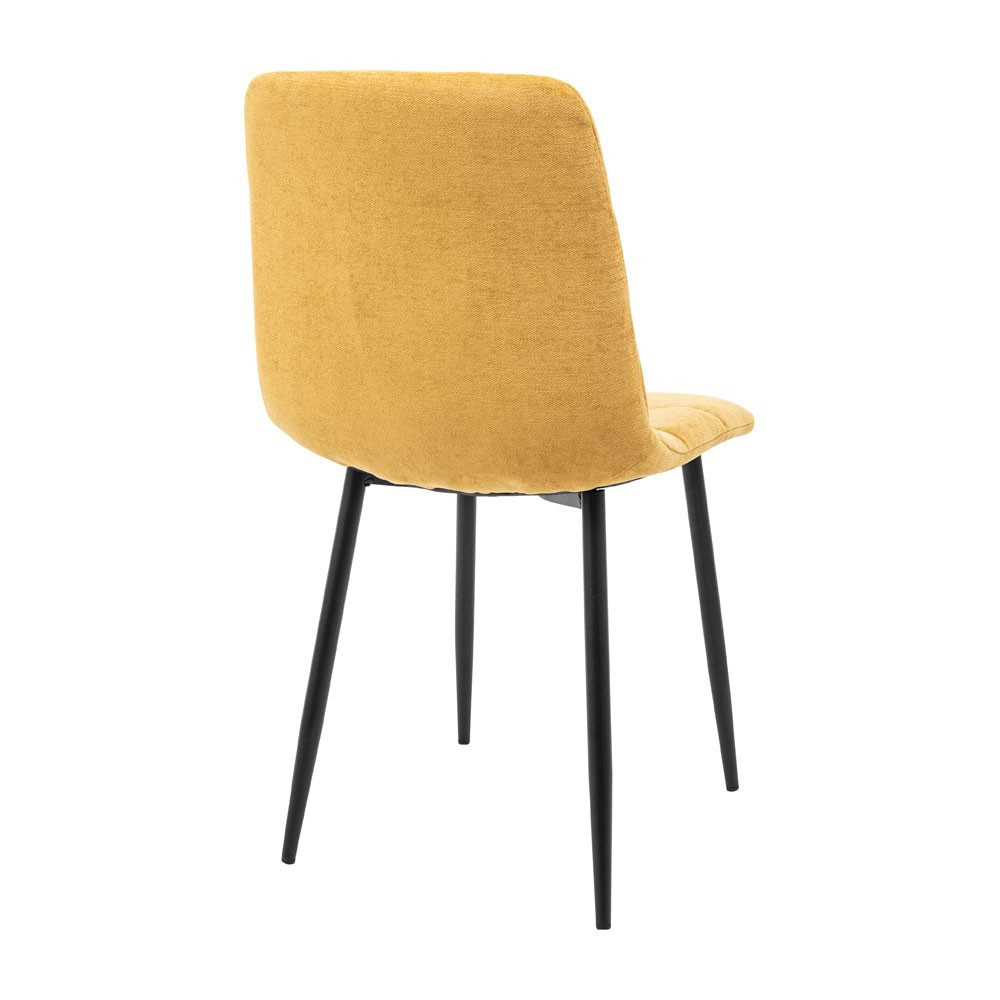 Стул кресло мягкий AlbaDesign U Milan черные ножки Желтый Киев - изображение 4