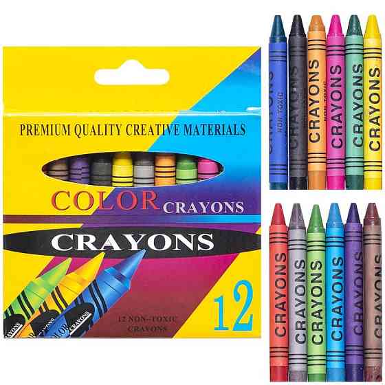 Воскові олівці 12 кольорів CRAYONS 2688A Вінниця